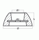 Flange with UK type insert Ø70 - Sold per 1 piece - 00101UK - Tecnoseal